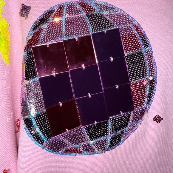 XXL Queen of Sparkles Skeleton Disco Sweatshirt - Picture 6 of 8